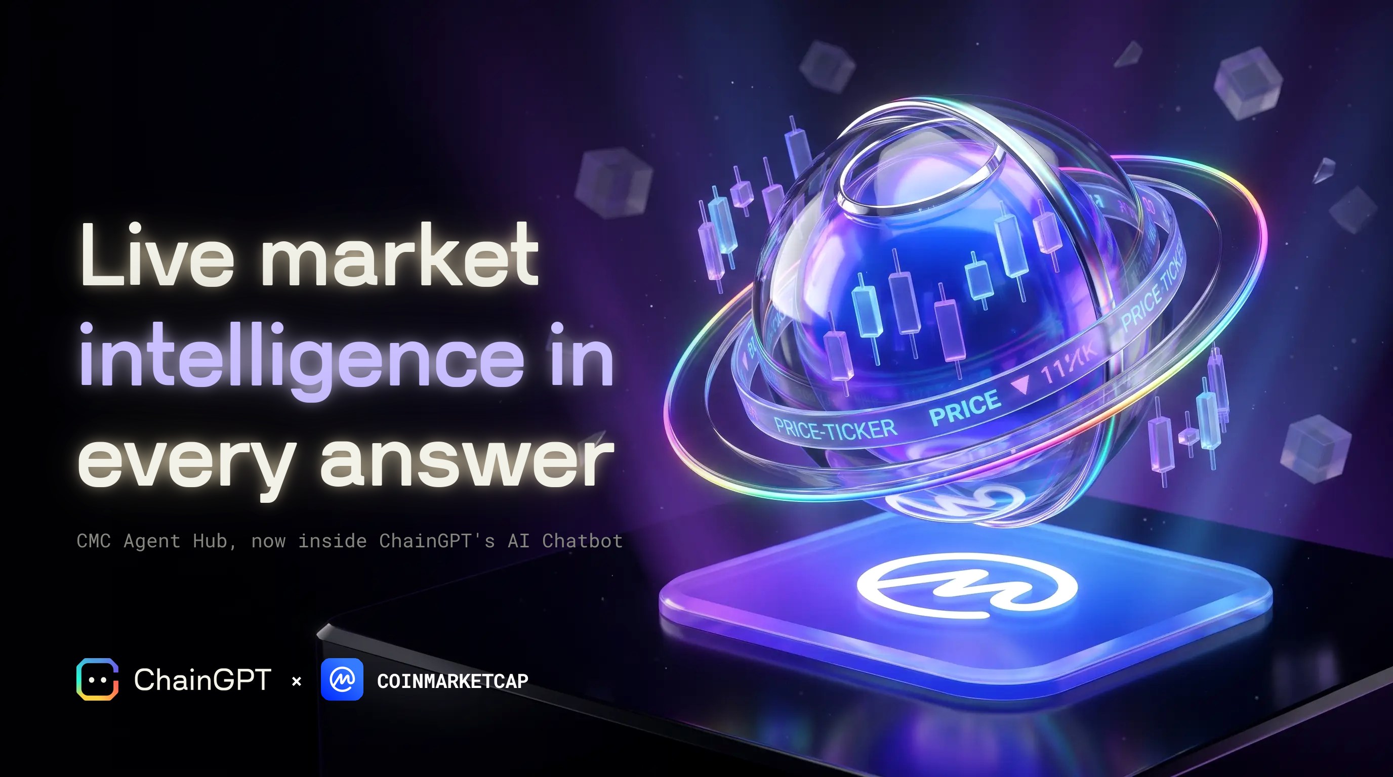 ChainGPT 聊天助手接入 CoinMarketCap 实时市场数据